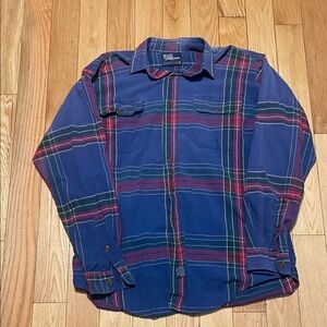 Polo by Ralph Lauren Blue Plaid Button-Up Shirt Jacket